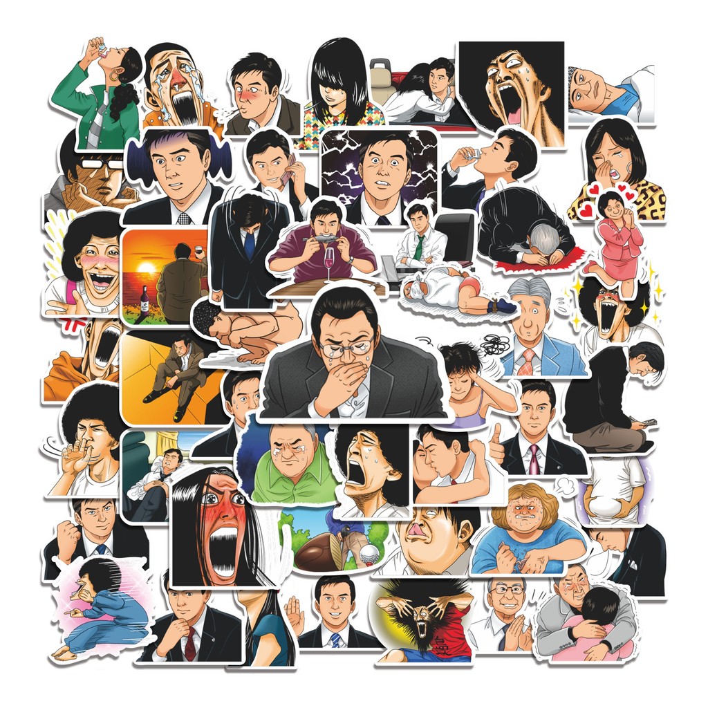 

COD 50 Pcs Stiker Tanaka Kosaku Afro Shima Lucu Anti Air Untuk Dekorasi Notebook Sepeda Skateboard Handphone