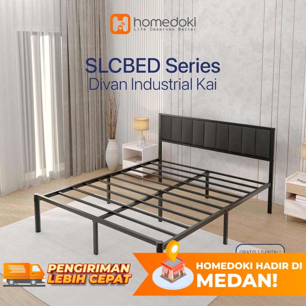 Homedoki Solace Series / Dipan Tempat Tidur  / Dipan Besi / Ranjang Besi / Dipan Tempat Tidur Aesthe