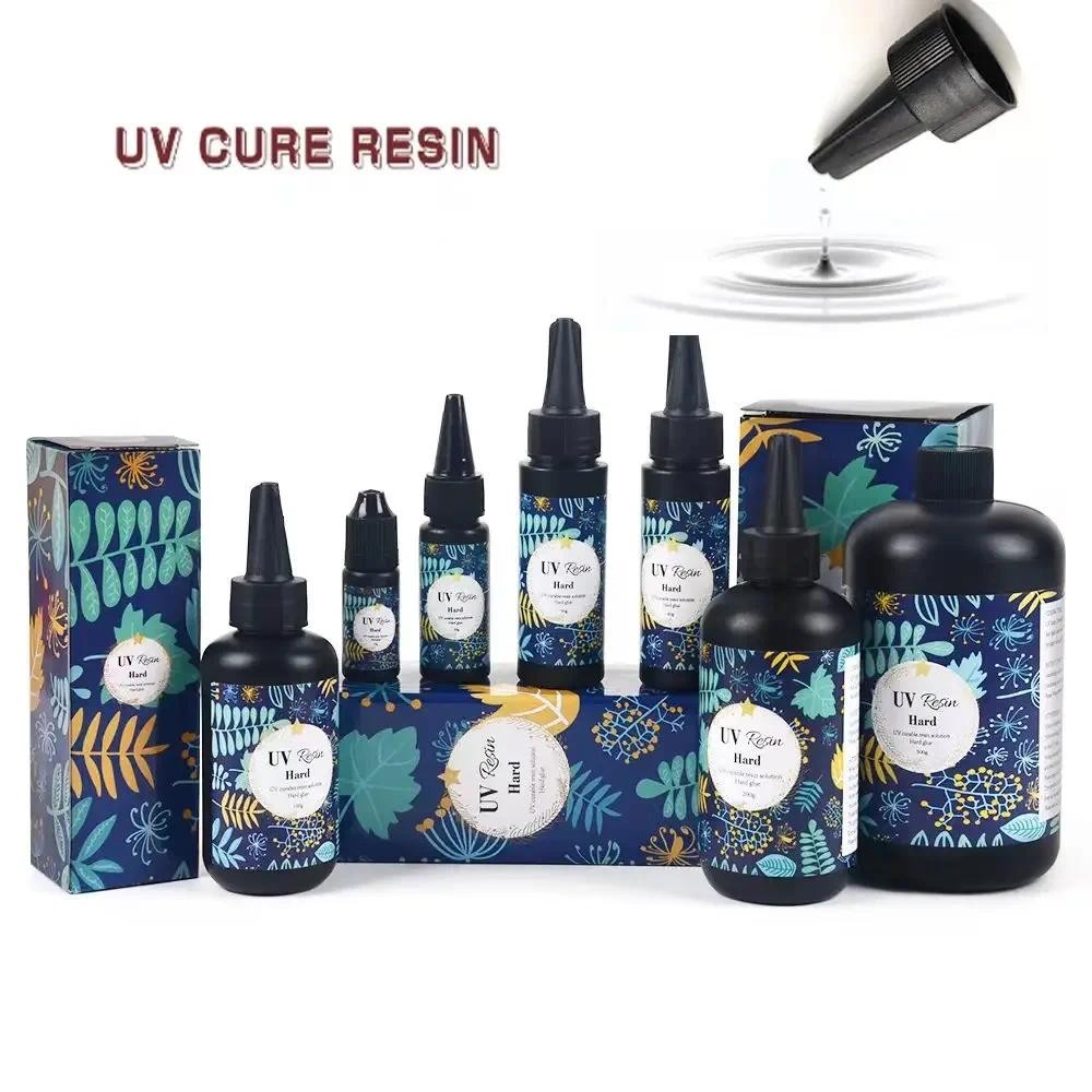 

Hard UV Epoxy Resin Glue Ultraviolet Curing Quick Resin UV Drying Sunlight Activated Crystal Clear DIY Jewelry Making Resin Mold
