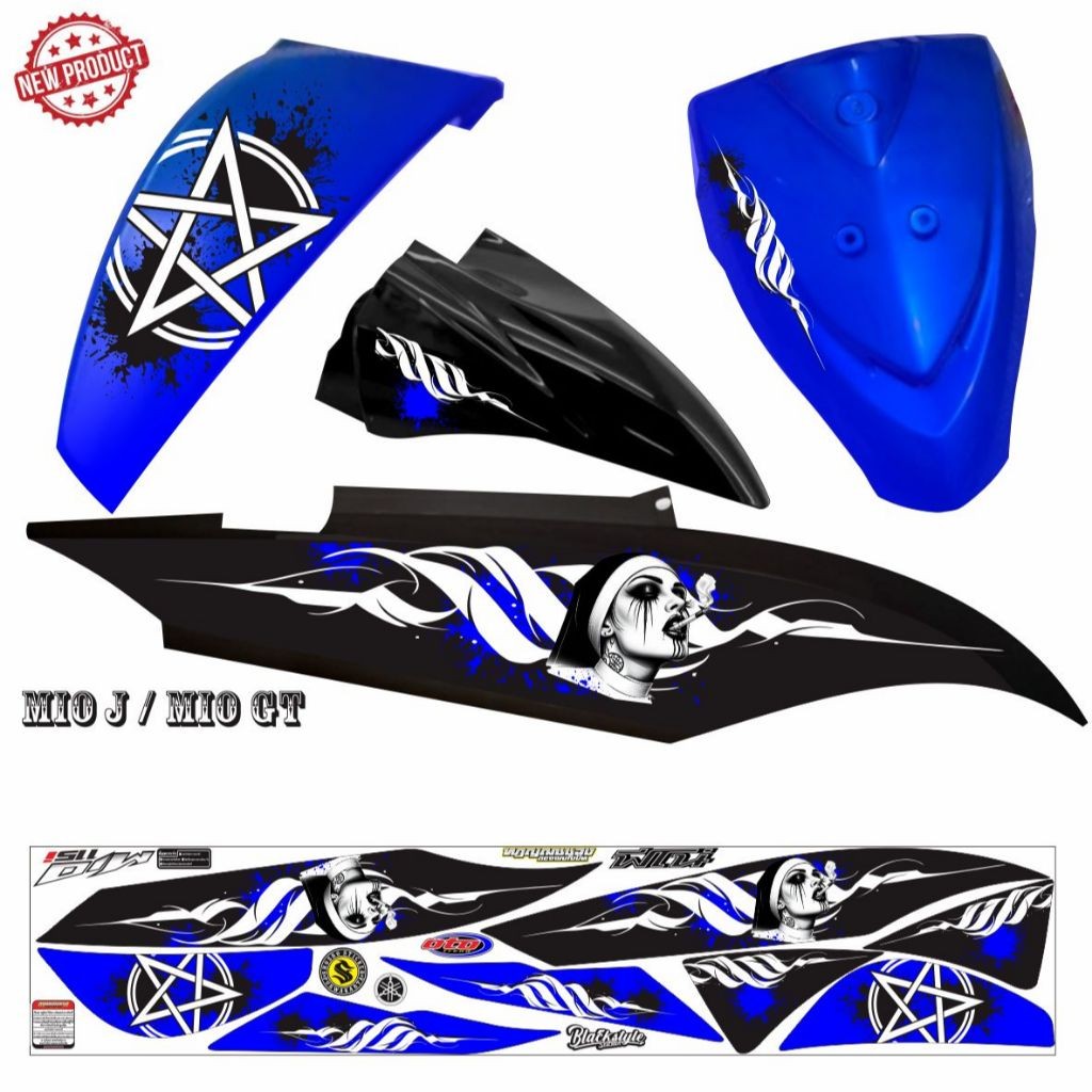 STIKER KEREN STIKER VARIASI MIO J 115 / STRIPING MOTIF KEREN  LIS VARIASI MIO GT