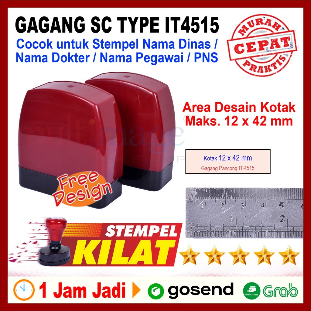 

KILAT Stempel SC Type | Nama Dinas / Nama Dokter / Nama Pegawai / PNS