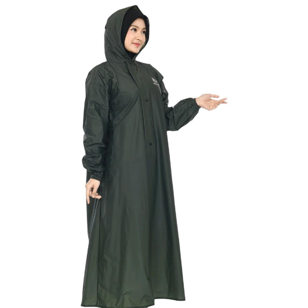 Jas Hujan Gamis Dewasa Jas Hujan Syari Mantel Hujan Muslimah Gamis Dewasa Lentur Tahan Air Pvc Tebal