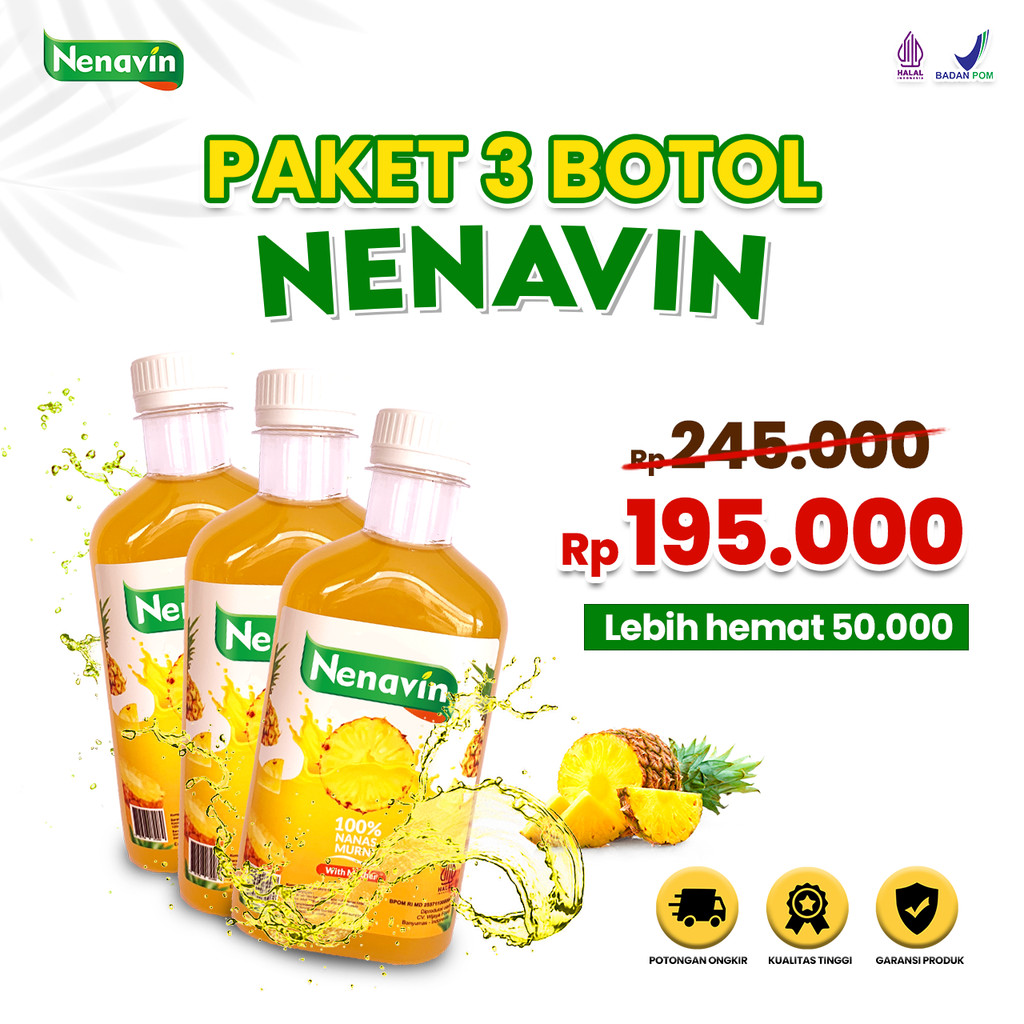 

Nenavin Original Cuka Nanas Bantu Menjaga Kesehatan Jantung dan Gula Darah Anda