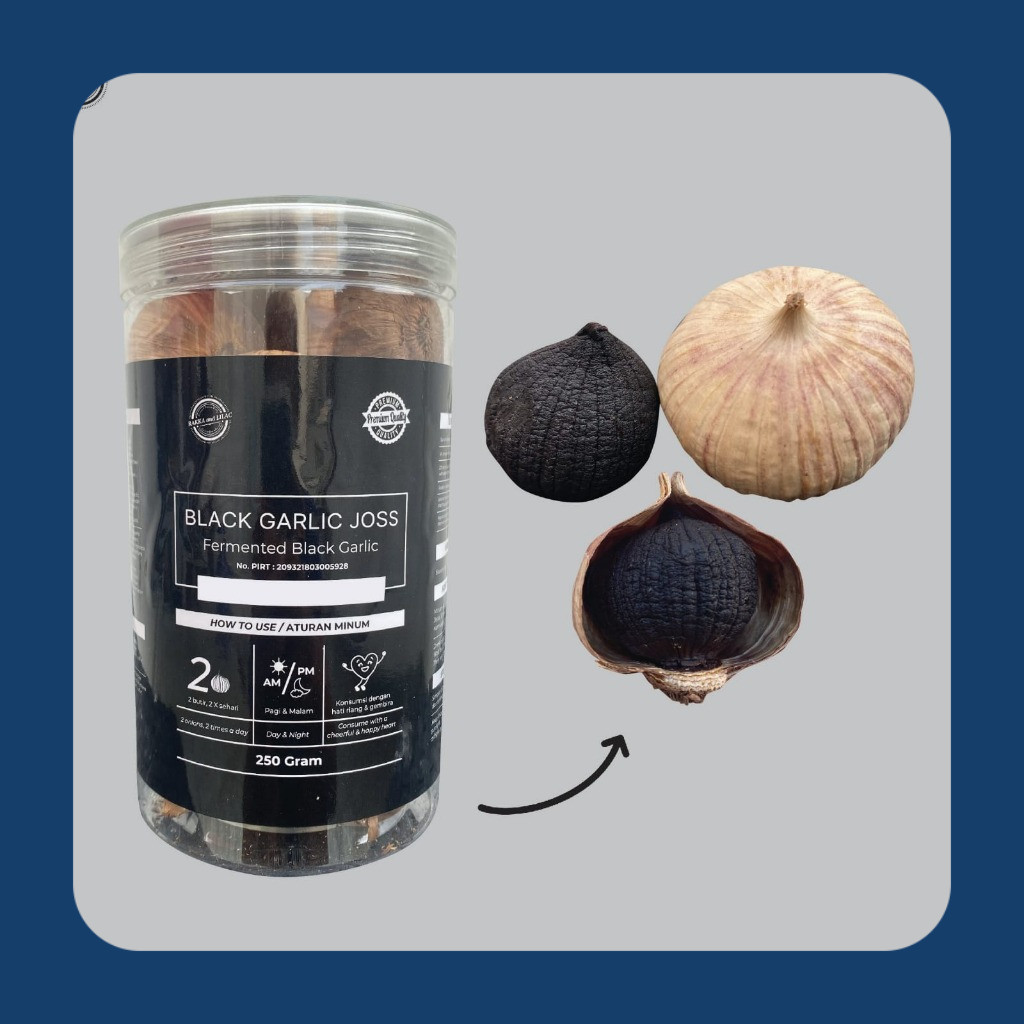 

BLACK GARLIC JOSS 250 GRM | FERMENTASI BAWANG PUTIH TUNGGAL |BAWANG HITAM PREMIUM SUPER