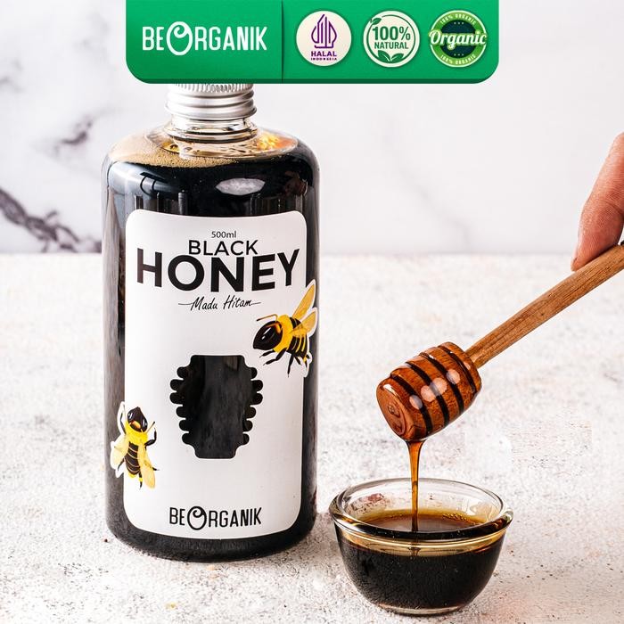 

Madu Hitam Pahit Beorganik 500ml - Black Honey Asli