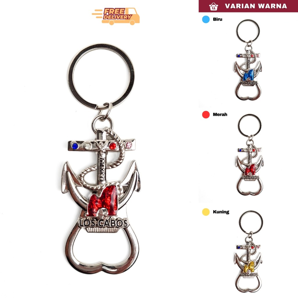 Souvenir Gantungan Kunci Bukaan Botol Jangkar Los Cabos Mexico oleh-oleh dari Negara Amerika