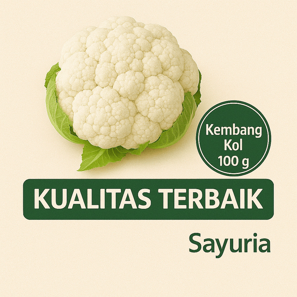 

Sayuria – Kembang Kol Segar 450gr | Sayur Renyah Putih Bersih, Cocok untuk Capcay & Tumisan