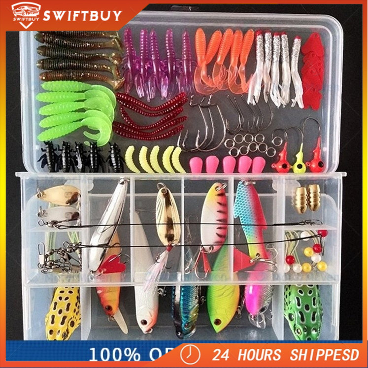 101Pcs Soft Lure 1set Soft Bait Fishing Lure Umpan Pancing Gabus Umpan Lembut Soft Lure Casting Umpa