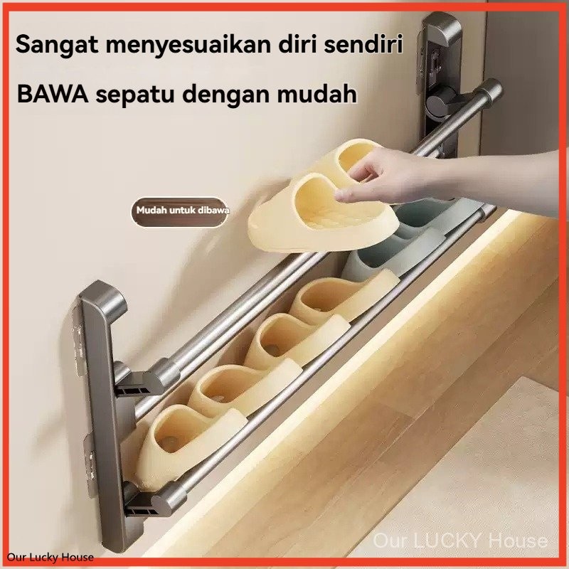 Rak Sepatu Minimalis rak sandal kamar mandi rak gantungan tempat sepatu dinding Tempel Susun Tempat 