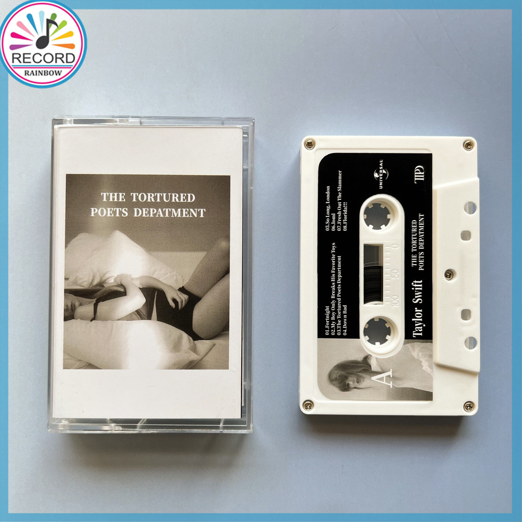 Kaset Pita Taylor Swift The Tortured Poets Department Manuscript Cassette Tape [Tersegel] Terbaru