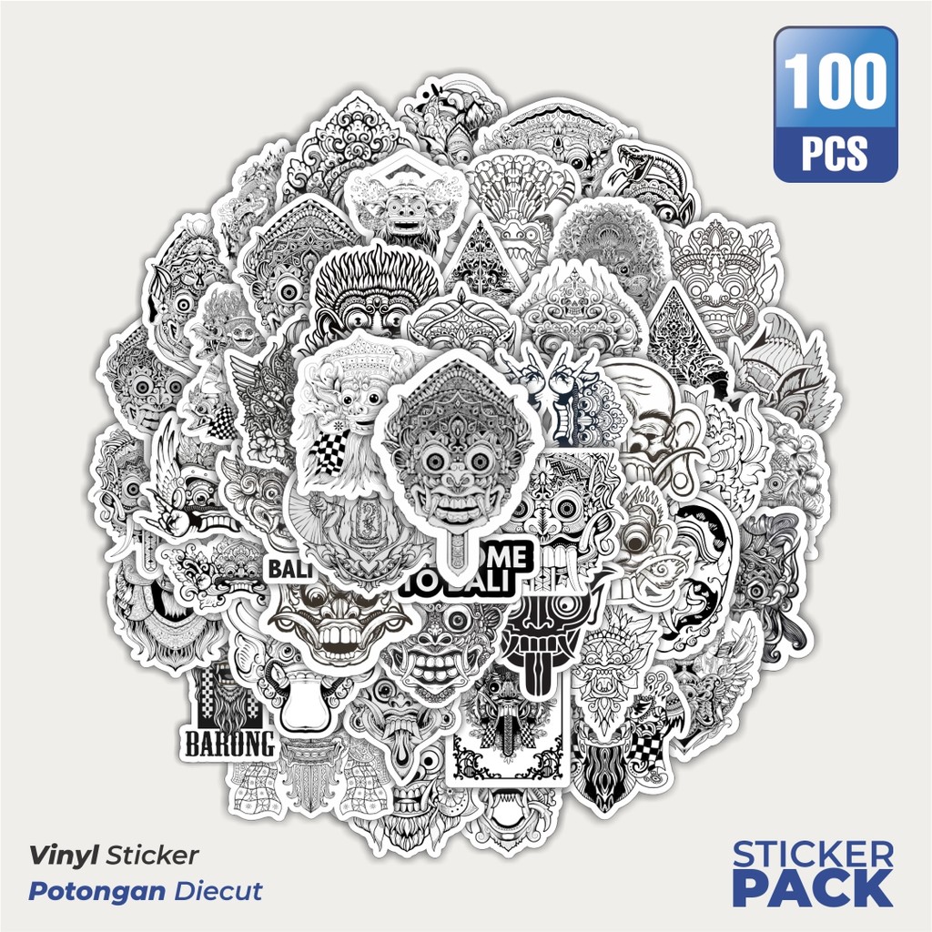 

Stiker Vinyl Stiker Aesthetic Wayang Black And White Waterproof Aesthetic- Untuk Laptop, Motor, dan Helm - Paper Stationery Pack