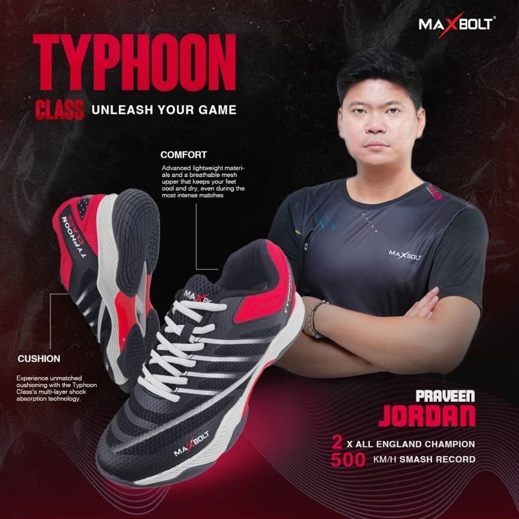 Sepatu Badminton Maxbolt Typhoon Class / Sepatu Badminton Shoes Maxbolt Typhoon Class