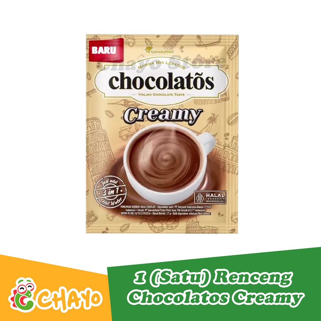 

Chocolatos Creamy Chocolatey Drink Minuman Bubuk Cokelat Coklat 1 RENCENG - 10 SACHET