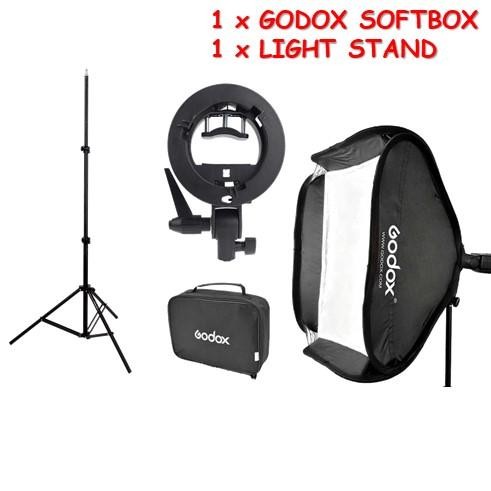 Paket Godox TT600 / TT 600 Flash Universal - Softbox + Stand
