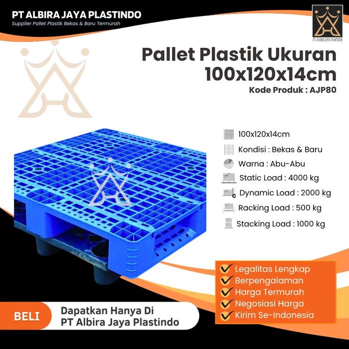 

Pallet Plastik Ukuran 100x120x14cm