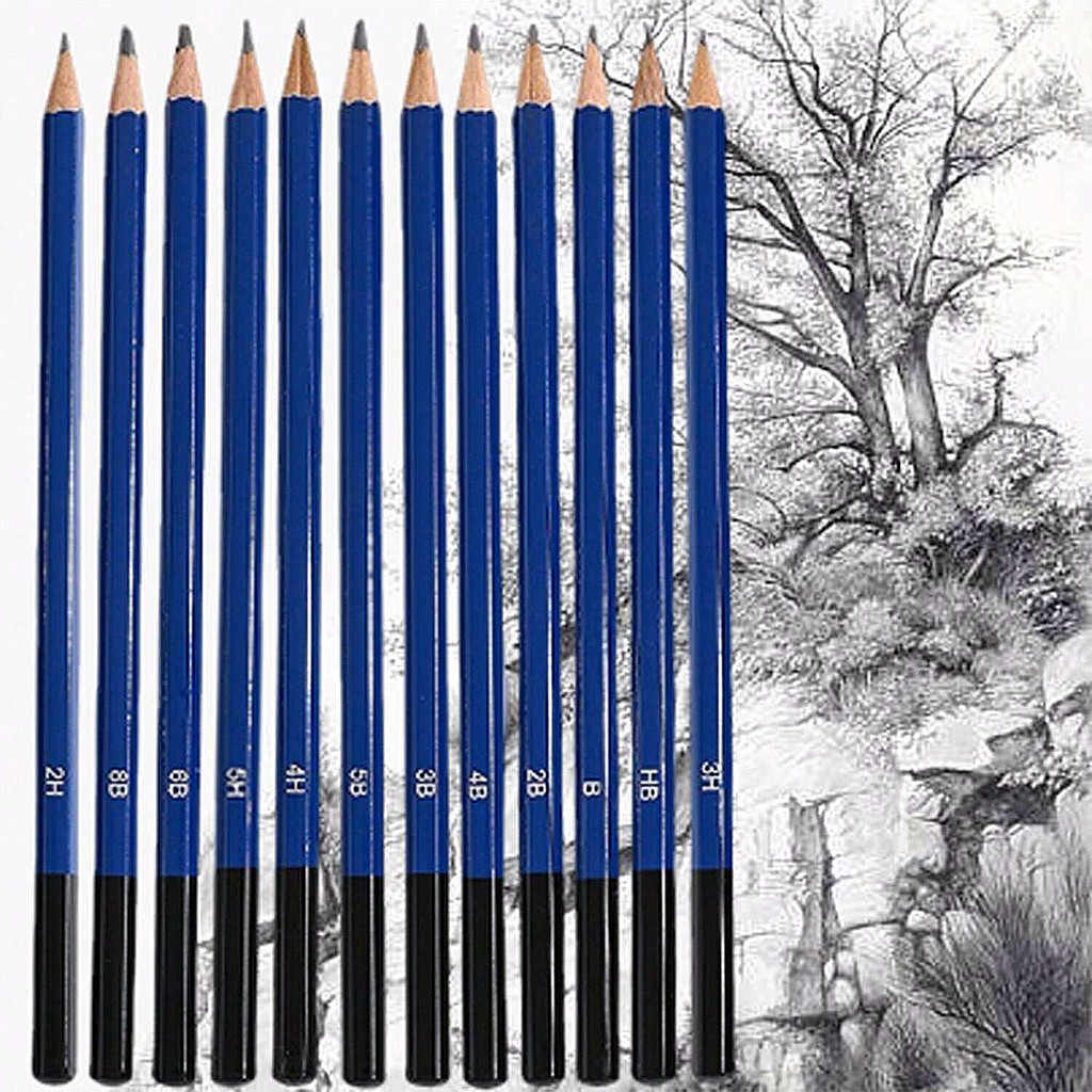 

12Pcs Graphite Pencil Wood Sketching Pencils Set 5H 4H 3H 2H HB B 2B 3B 4B 5B 6B 8B Pre-sharpened Pencils Stationery Supply