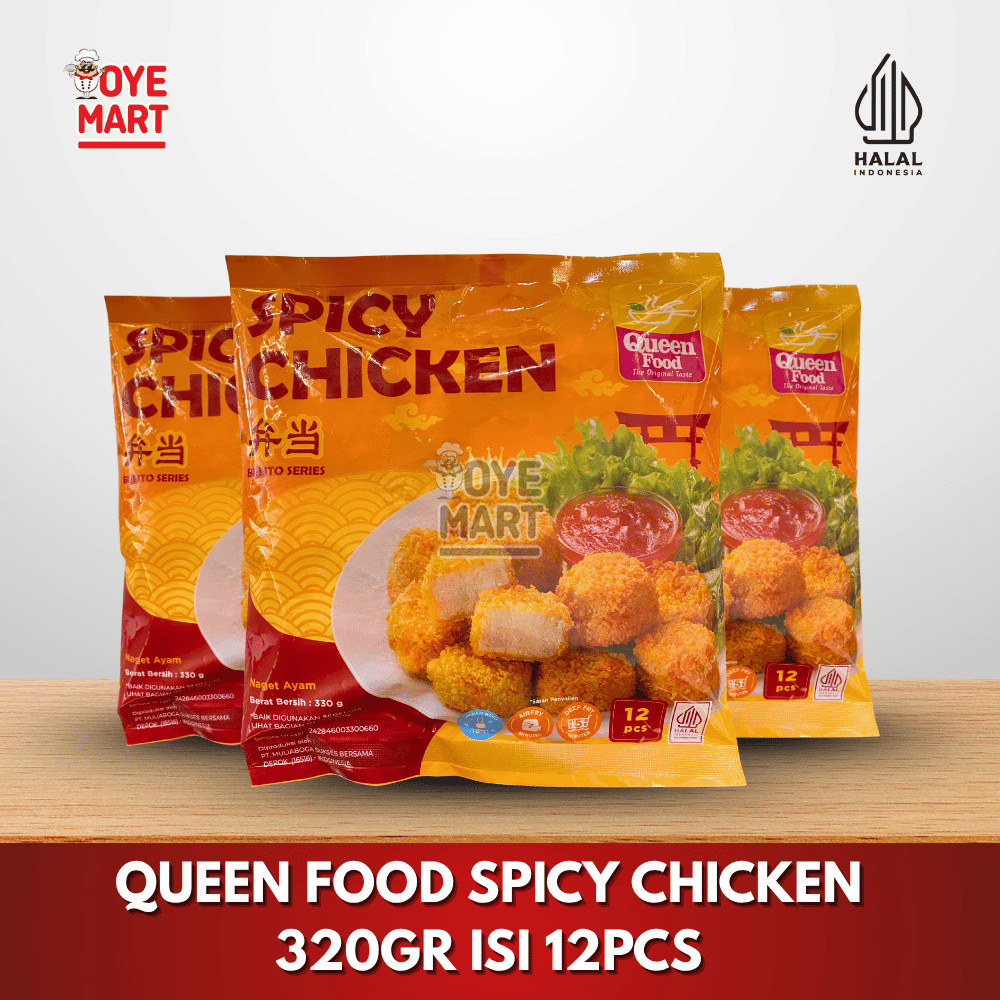 

QUEEN FOOD SPICY CHICKEN 320GR ISI 12 / NAGET AYAM