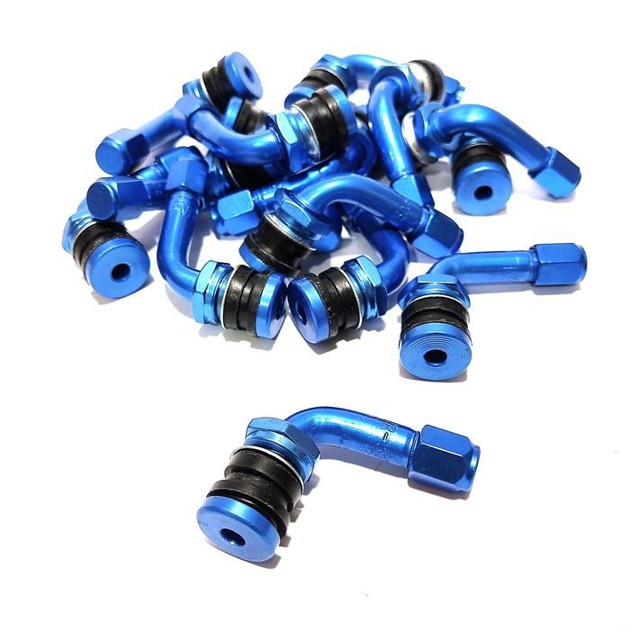 PENTIL TUBLES TUBELESS BENGKOK MIRING SEPEDA MOTOR DAN LISTRIK WARNA - Biru