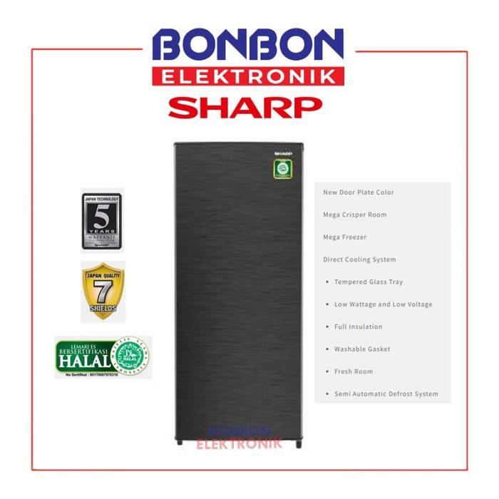 Sharp Kulkas 1 Pintu SJ-N192N-HS / New Kirei Series SJN192