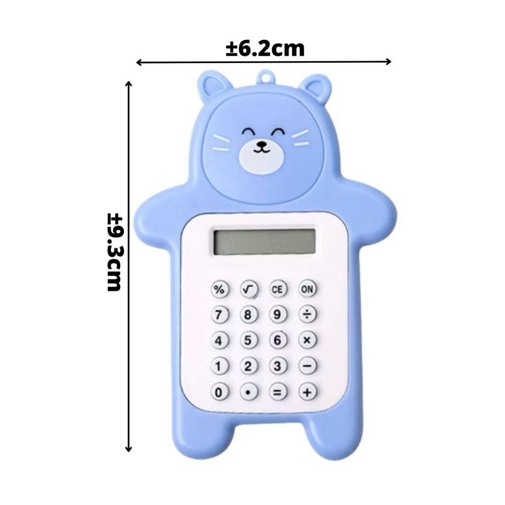

SID Calculator Mini Portable Motif Bear / Kalkulator 8 Digit Alat Hitung Pejumlahan Pengurangan Perkalian Pembagian Bentuk Gambar Beruang Lucu Tombol Karet Perlengkapan ATK Anak TK SD SMP Sekolah Kantor Kado Hadiah Ulang Tahun Souvenir Tambah Kurang Kali