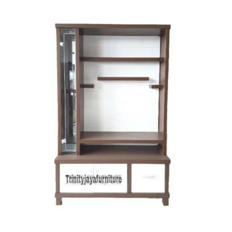 Lemari tv rak tv sekat ruangan minimalis