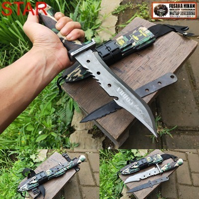 PISAU SANGKUR COBRA PISAU BELATI KOMANDO / PISAU LORENG COBRA ANAK SANGKUR KING COBRA