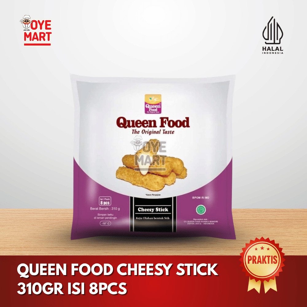 

QUEEN FOOD CHEESY STICK 310GR ISI 8 / FROZEN FOOD