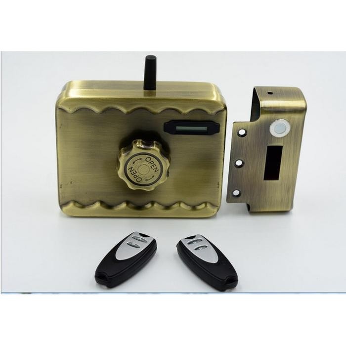 

HJR Remote Control Door Lock Wireless Anti-theft Security Lock
