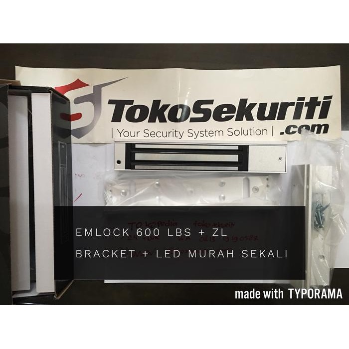 

EMLOCK 600 LBS + ZL bracket lengkap dengan LED indicator,ADA NC N0