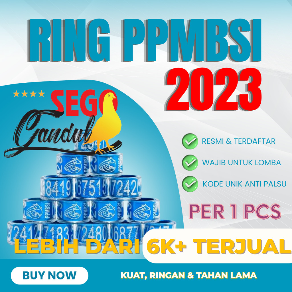 Aksesoris Burung Merpati Balap Ring Pusat PPMBSI 2023 per 1 butir