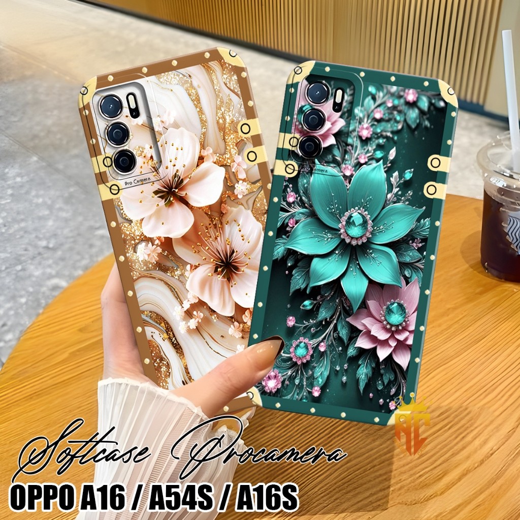Casing Oppo A16 / Case Oppo A16S / Case Oppo A54S - Case Hp Oppo - Case kekinian - Case Bunga Bingka