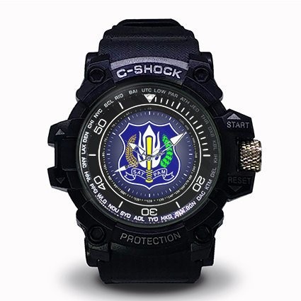 Jam Tangan  SATPAM SECURITY Sport Analog Quartz Premium Terbaru Hitam