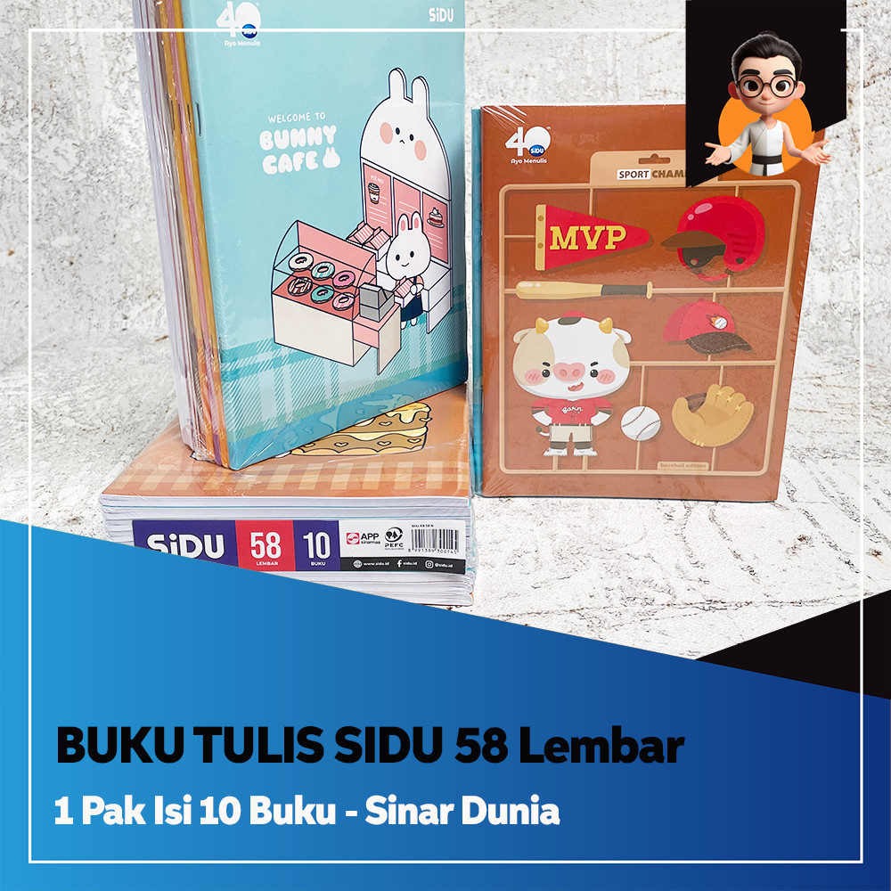 

Buku Tulis SiDU Sinar Dunia 58 Lembar – 1 Pak Isi 10 Buku | Grosir Buku Sekolah Murah