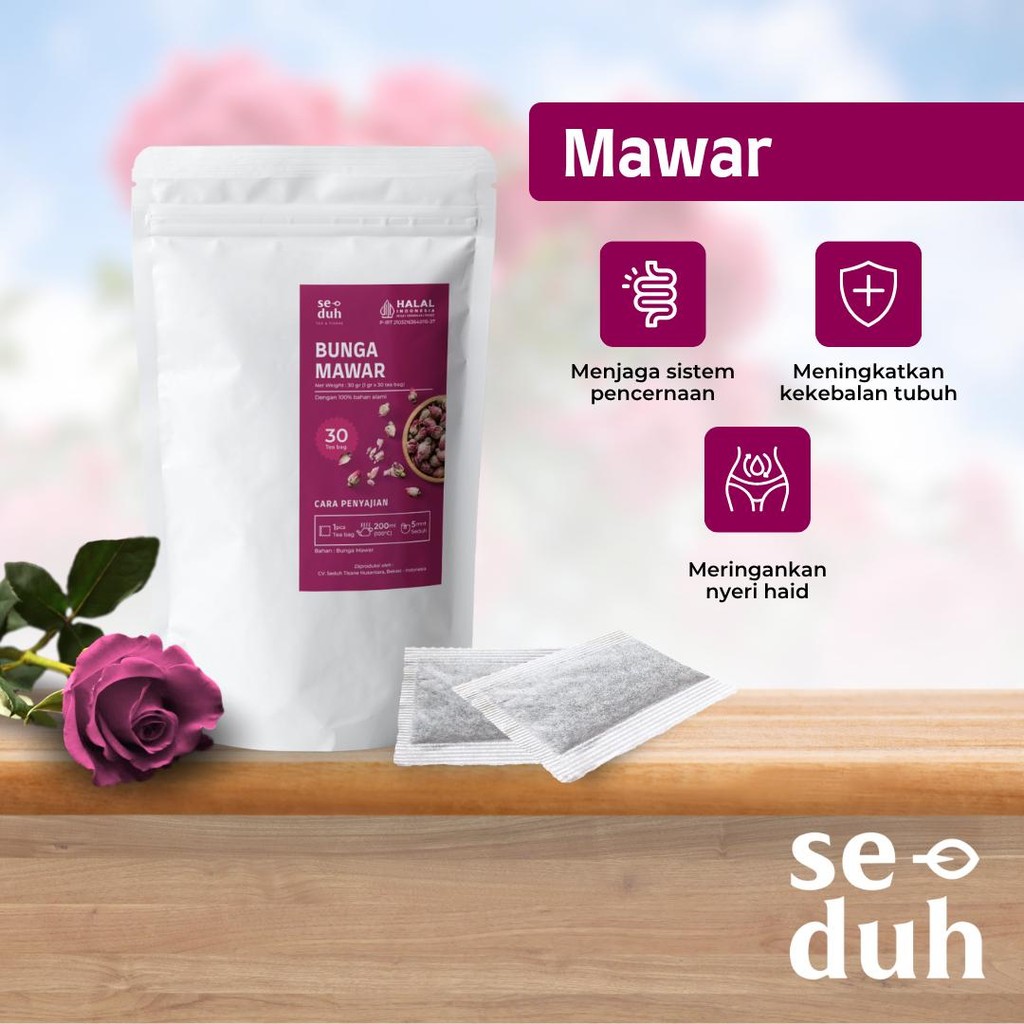 

Teh Bunga Mawar / Rose Flower Tea isi 30 Tea Bag