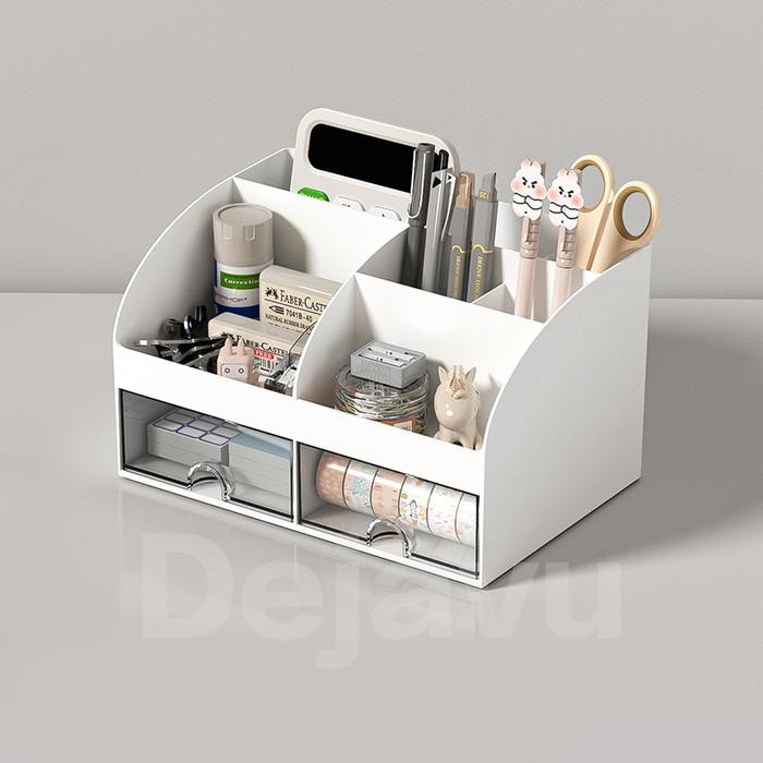 

Dejavu Kotak Organizer Alat Tulis Meja Kantor Rak Kosmetik Laci Desktop Storage Serbaguna HSB686 - putih