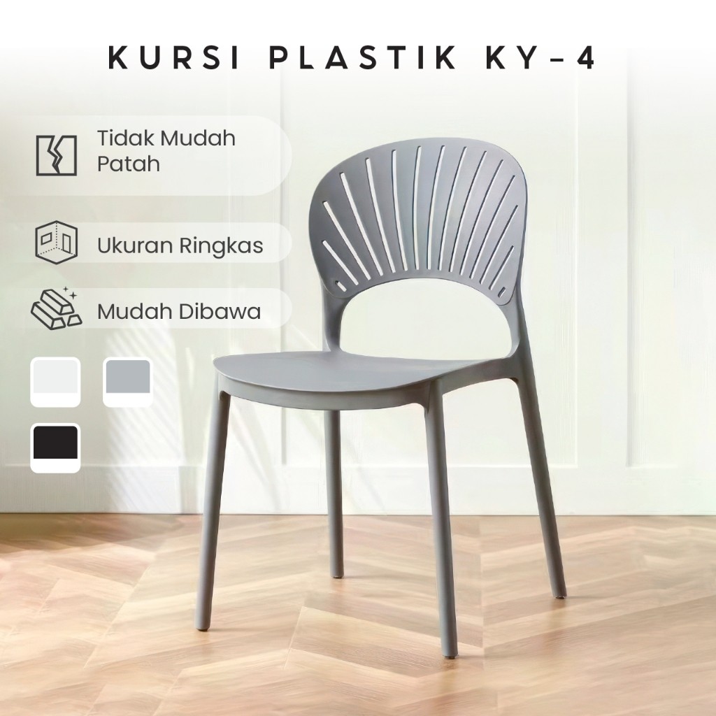 Kursi Plastik Desain Ergonomis Kursi Teras Ruang Tamu Kursi Cafe Kursi Santai Kursi Outdoor