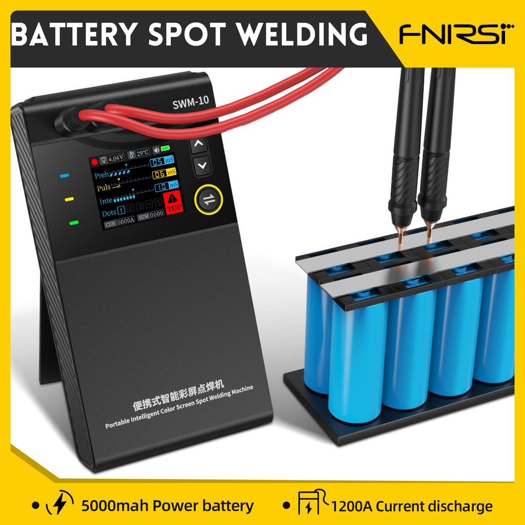FNIRSI SWM-10 Welding Machine, Adjustable Battery Spot Welding Machine, Adjustable Up To 0.25mm 5000
