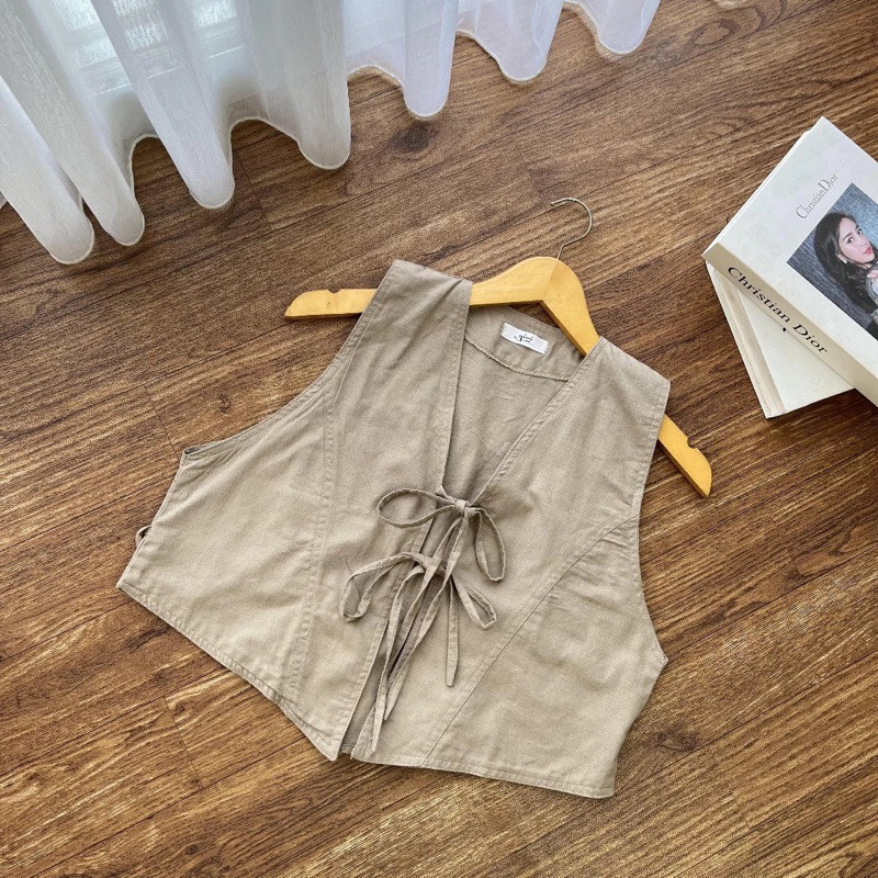 W & K - ZFS ROMPI KATINA /  KIMORA VEST / ATASAN OUTFIT WANITA KEKINIAN / VEST LENGAN PENDEK LEKBONG