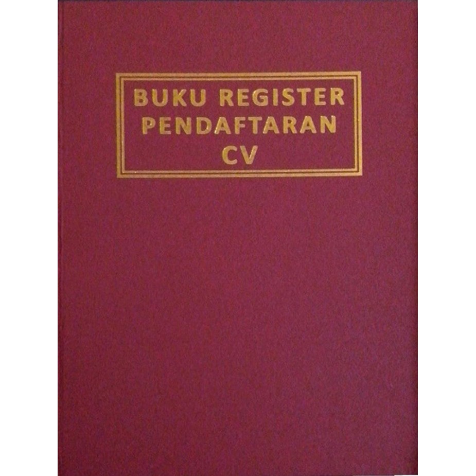 

BIG SALE -Buku Daftar Registrasi CV
