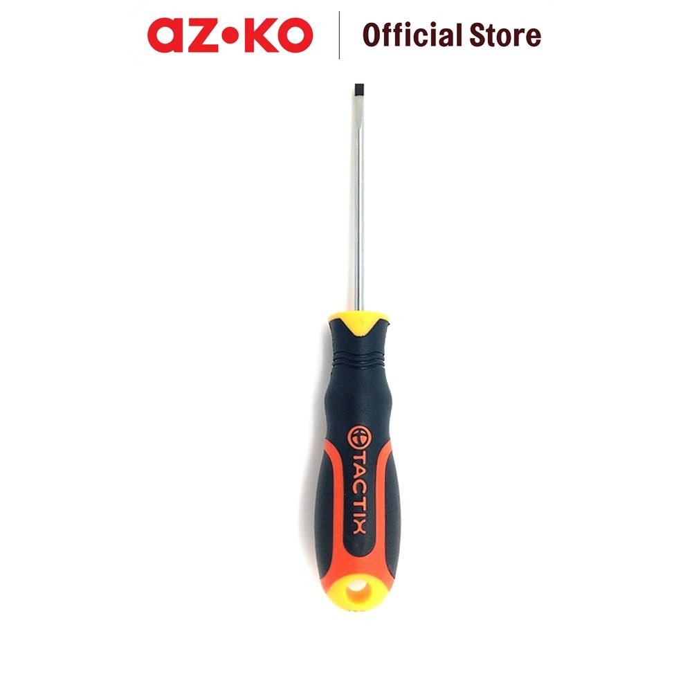 AZKO Tactix Obeng Minus 2.5x75 Mm - Hitam Screwdriver Alat Perkakas Peralatan Oto Perlengkapan Bangu
