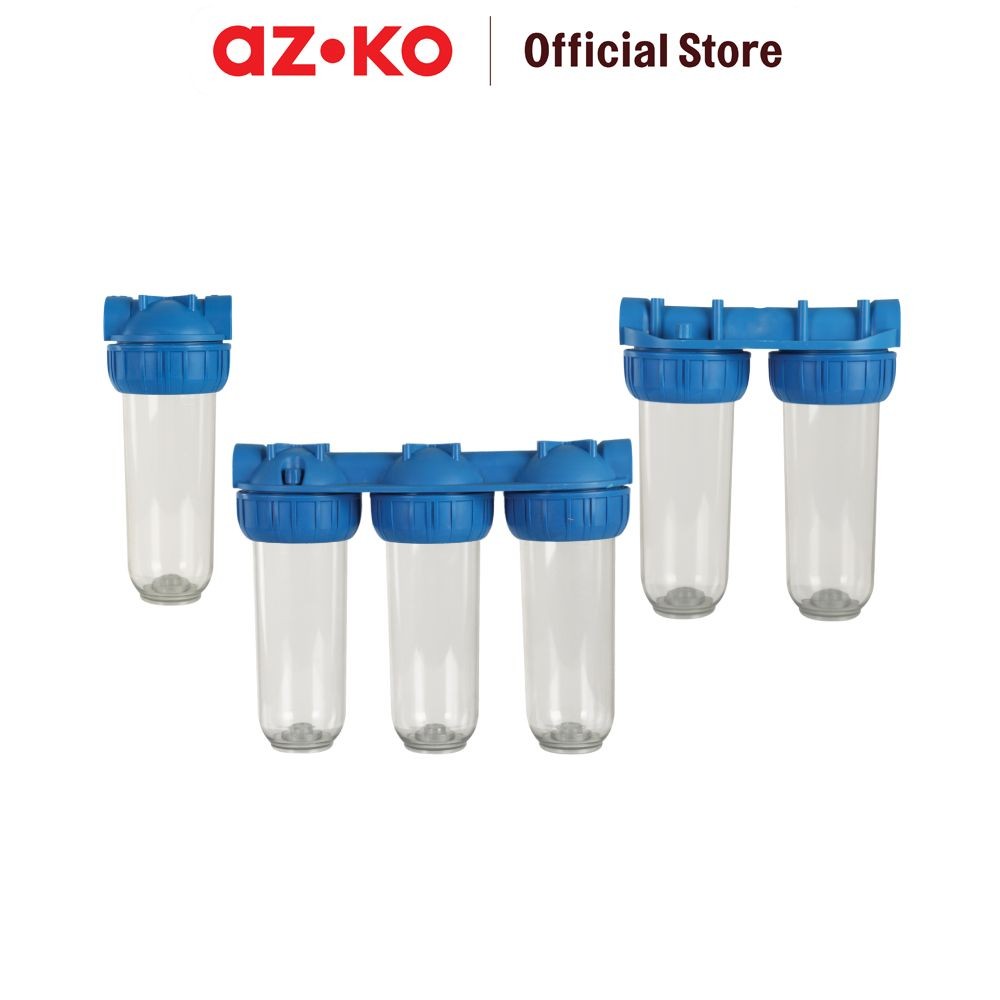AZKO Fosa Housing Filter Air - Biru Clear Water Filter Filter Air Kran Wastafel Kamar Mandi Penyarin