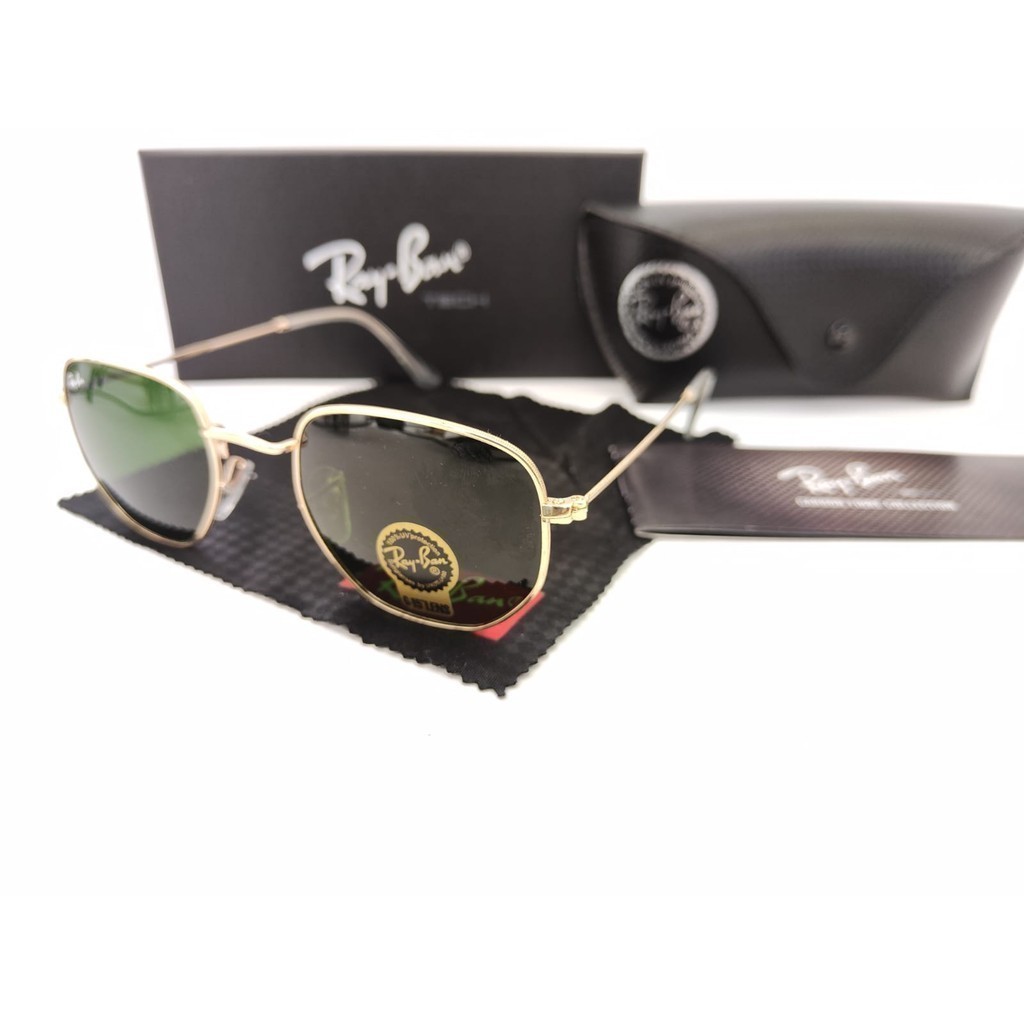 KACAMATA RAY BAN HEXAGONAL 3548 FRAME ASLI KACA POLARIZED FRAME TITANIUM PRIA WANITA FASHION ORIGINA