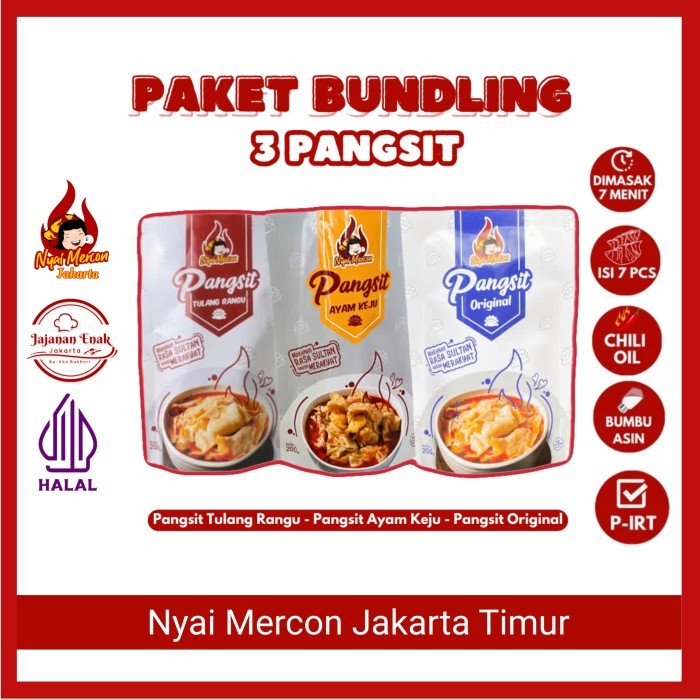 

[New]Best Seller PAKET 3 PANGSIT VIRAL NYAIMERCON
