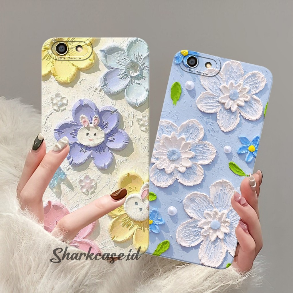 [SHARKCASE] Softcase Vivo V5 V5+ V5s V5 LITE Y65 Y66 Y67 V9 Y53 LAMA MOTIF BUNGA BUNGA  - Case Keren