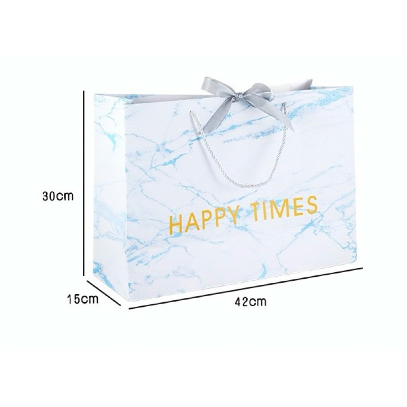 

PAPER BAG MOTIF MARMER BIRU 42 CM| HAMPERS BAG | KANTONG SOUVENIR