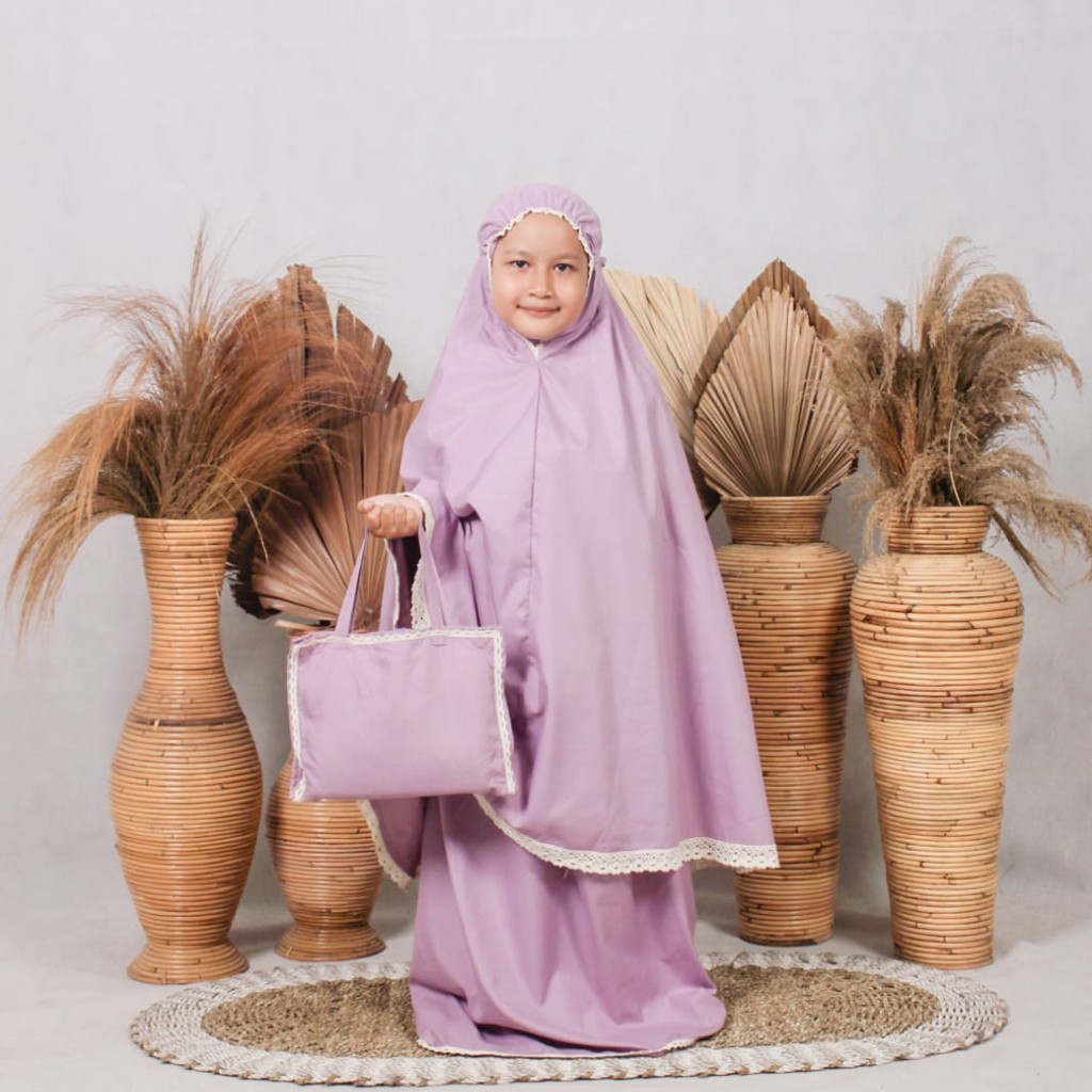 Kamira - Mukena Anak Malika Series Renda Katun Mikro Premium