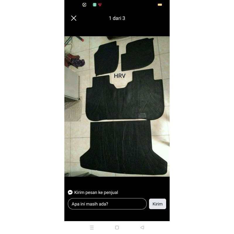 Karpet Karet Lantai Mobil HRV