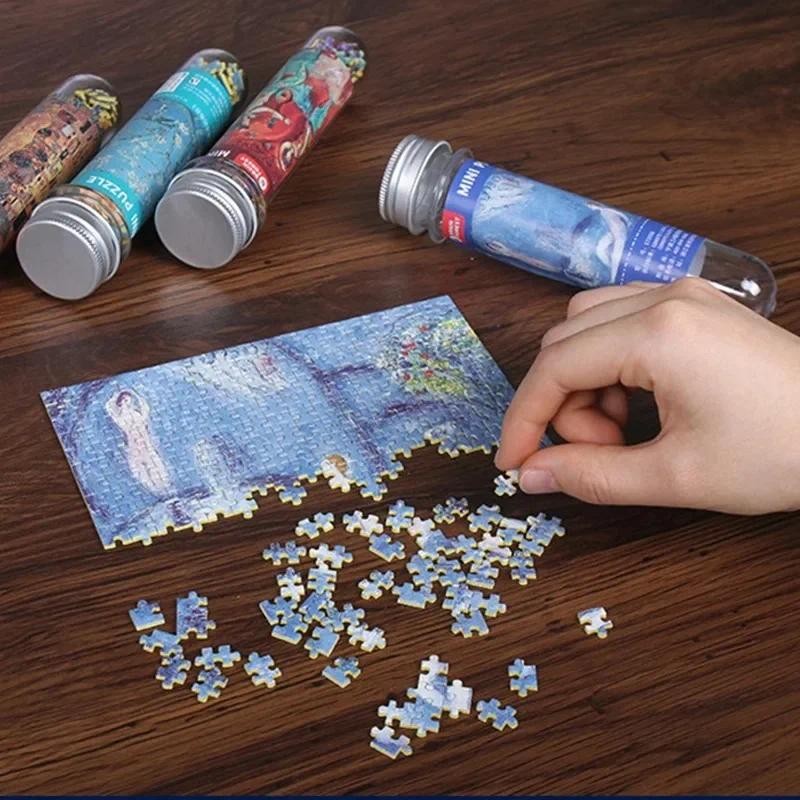 

150pc Mini Test Tube Puzzle Pieces Micro Jigsaw Test Tube Tiny Puzzle Challenging Children Creative Puzzle Game Gifts