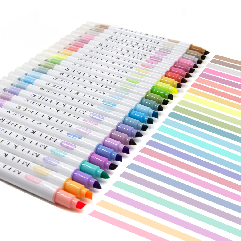 

12/24 Pastel Highlighters Assorted Colors Dual Tip Bible Book Annotation Highlighters No Bleed Markers for Journaling Planners