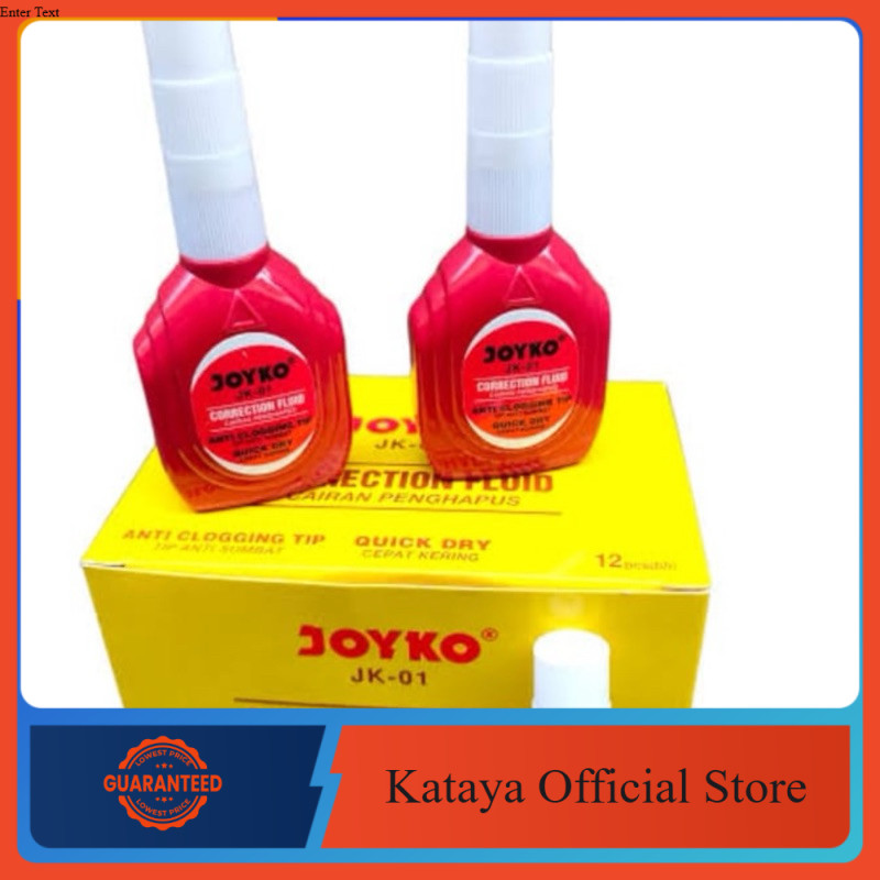 

Tip Ex Cair JOYKO JK-01 —- ISI 12 PCS / Pack